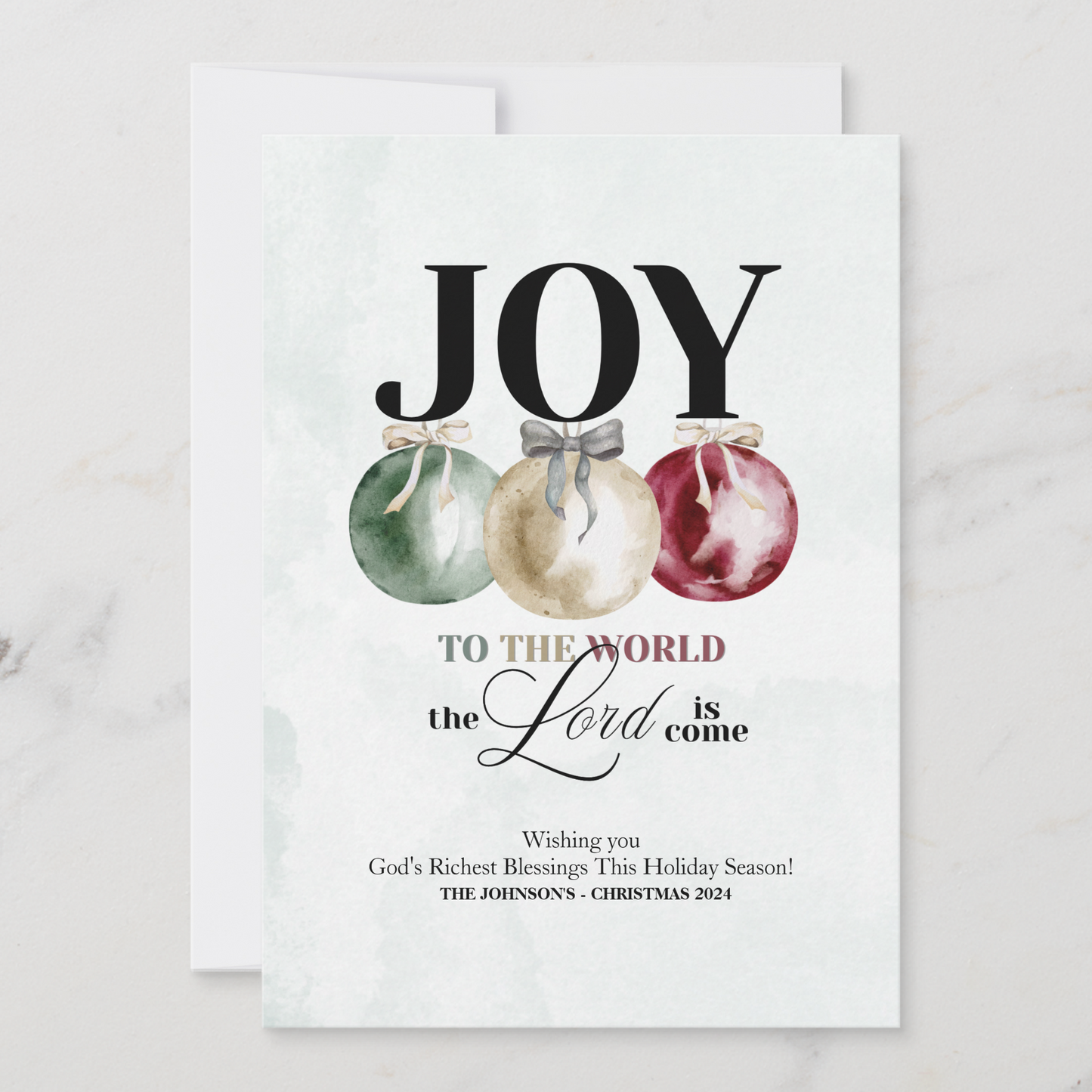 Joy To The World Holiday Card