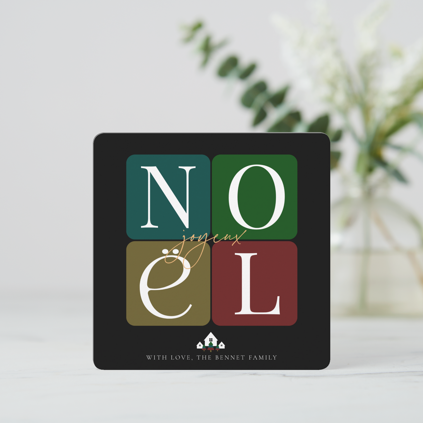 Joyeux Noel Square Christmas Card