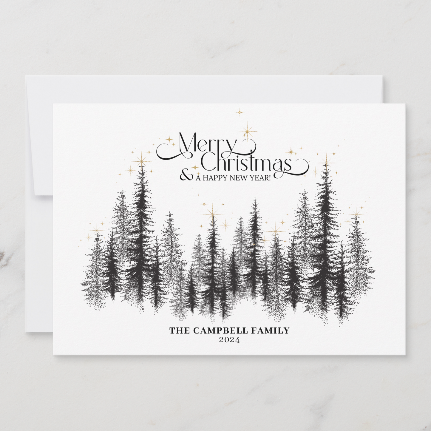 Majestic Trees Christmas Card