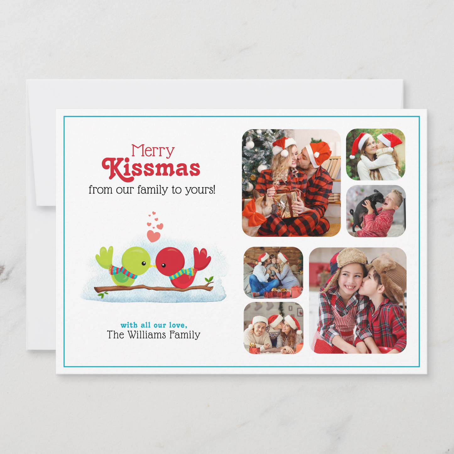 Merry Kissmas Holiday Photo Card