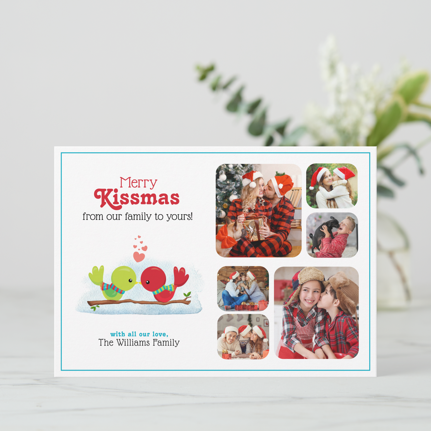 Merry Kissmas Holiday Photo Card