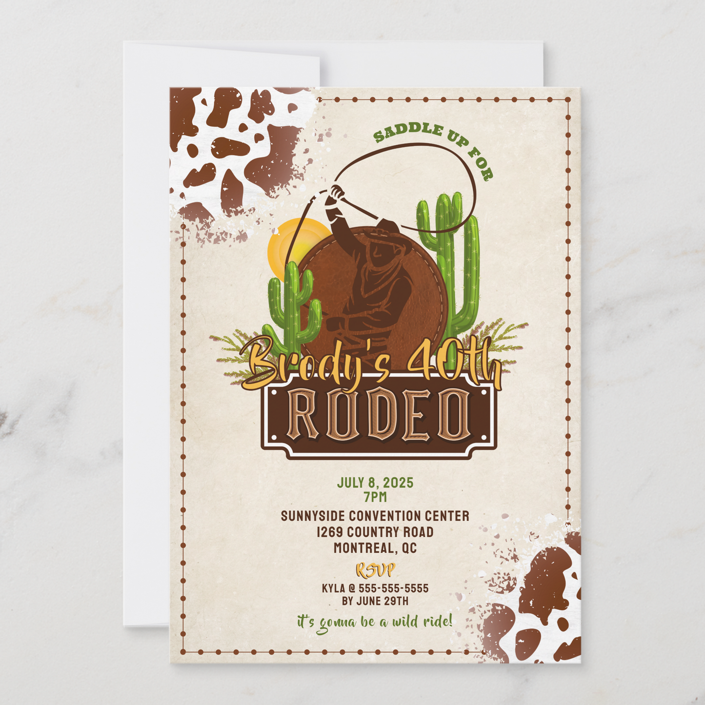 Saddle Up for a Rodeo – Western Party Invitation