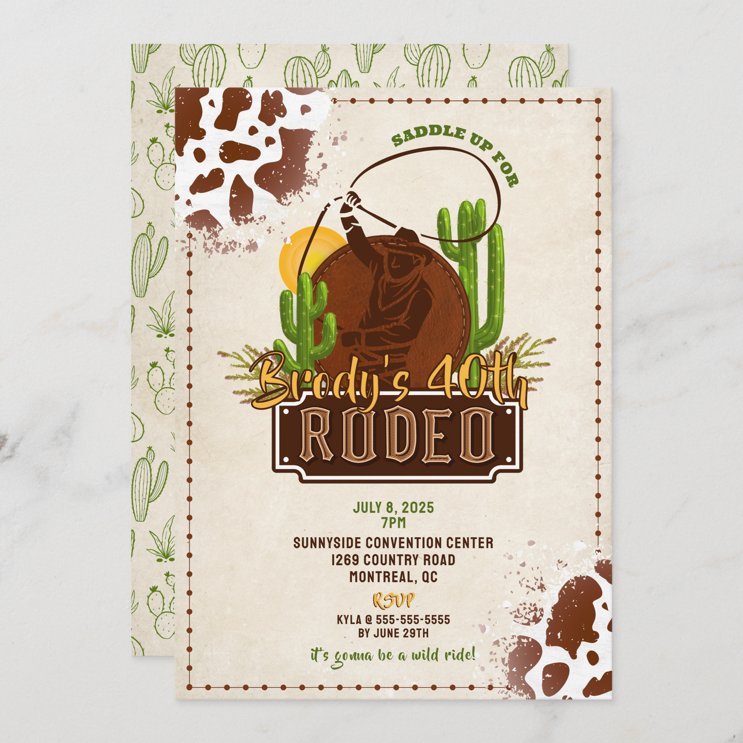 Saddle Up for a Rodeo – Western Party Invitation