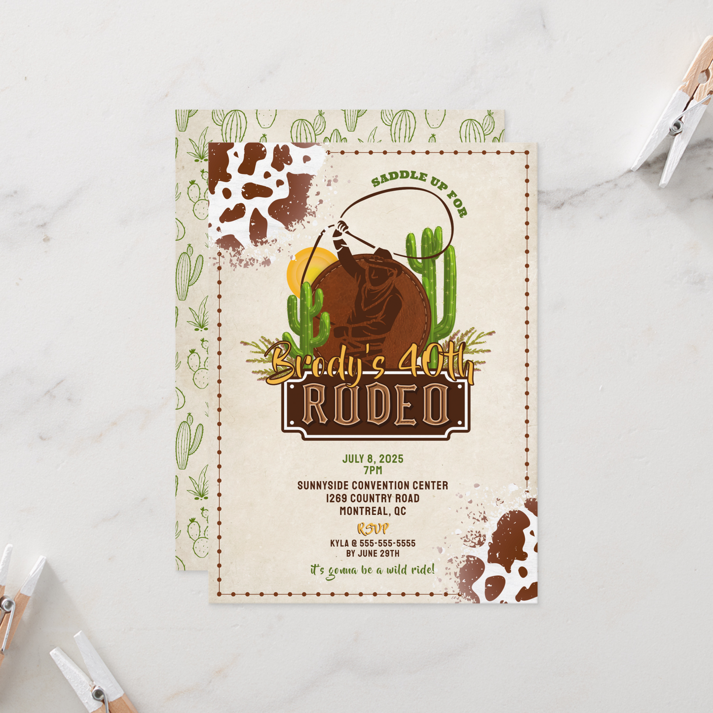 Saddle Up for a Rodeo – Western Party Invitation