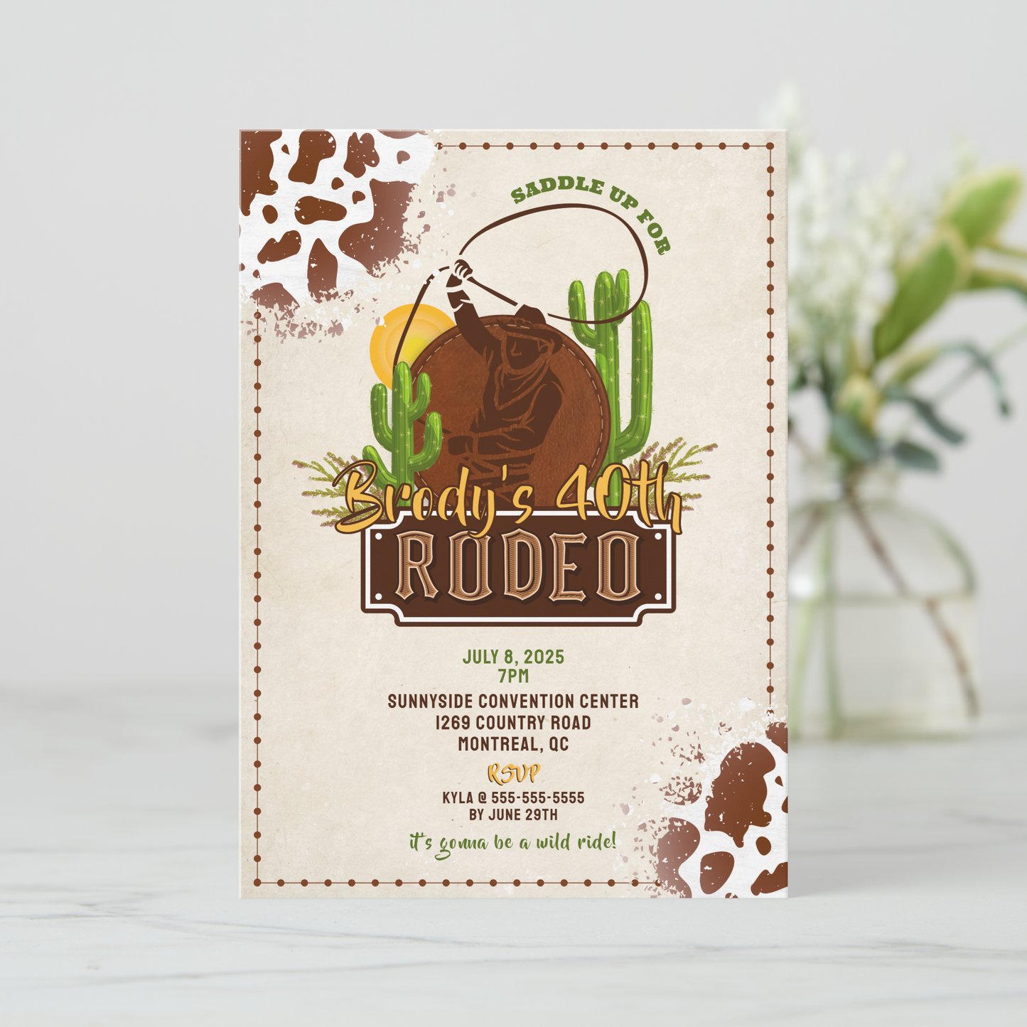 Saddle Up for a Rodeo – Western Party Invitation