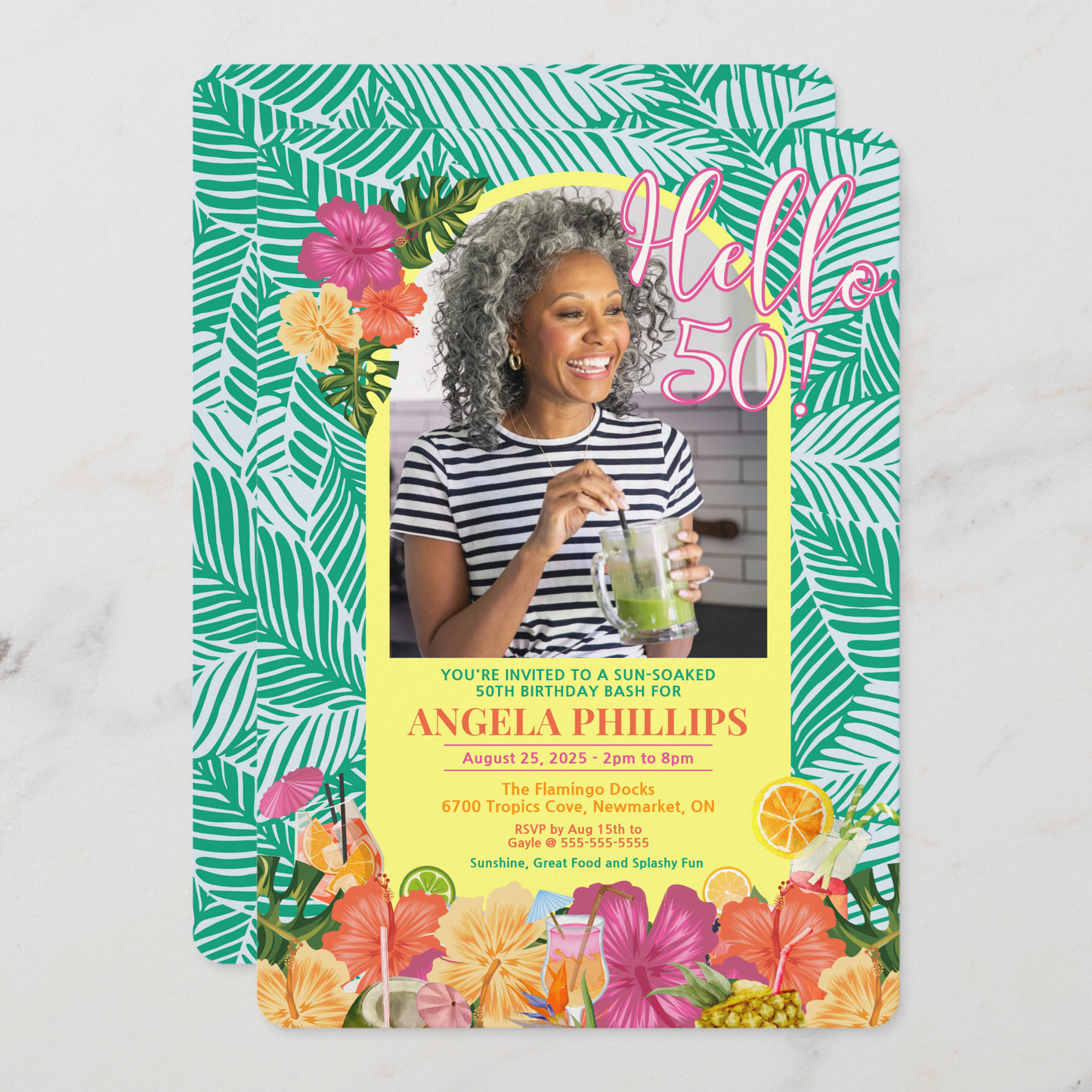 Say Hello To Fun In The Sun Birthday Invite
