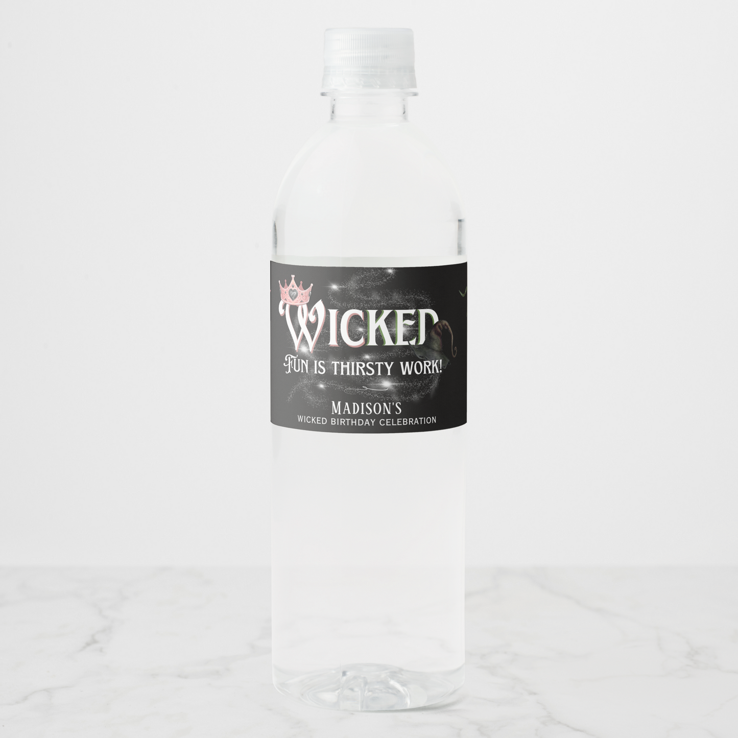 Wicked Fun Is Thirsty Work Water Bottle Label