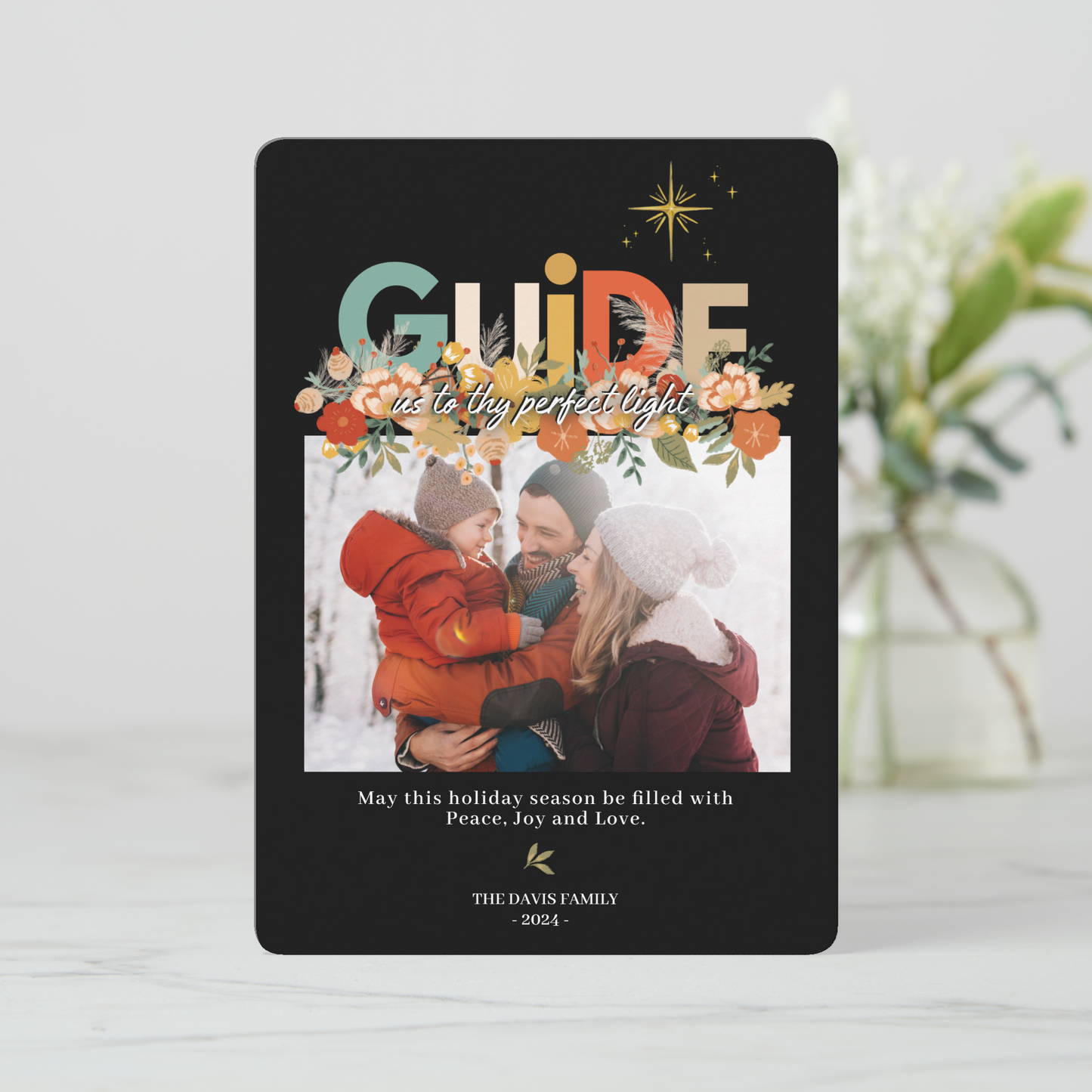 Guide Us To Thy Perfect Light Religious Holiday Card
