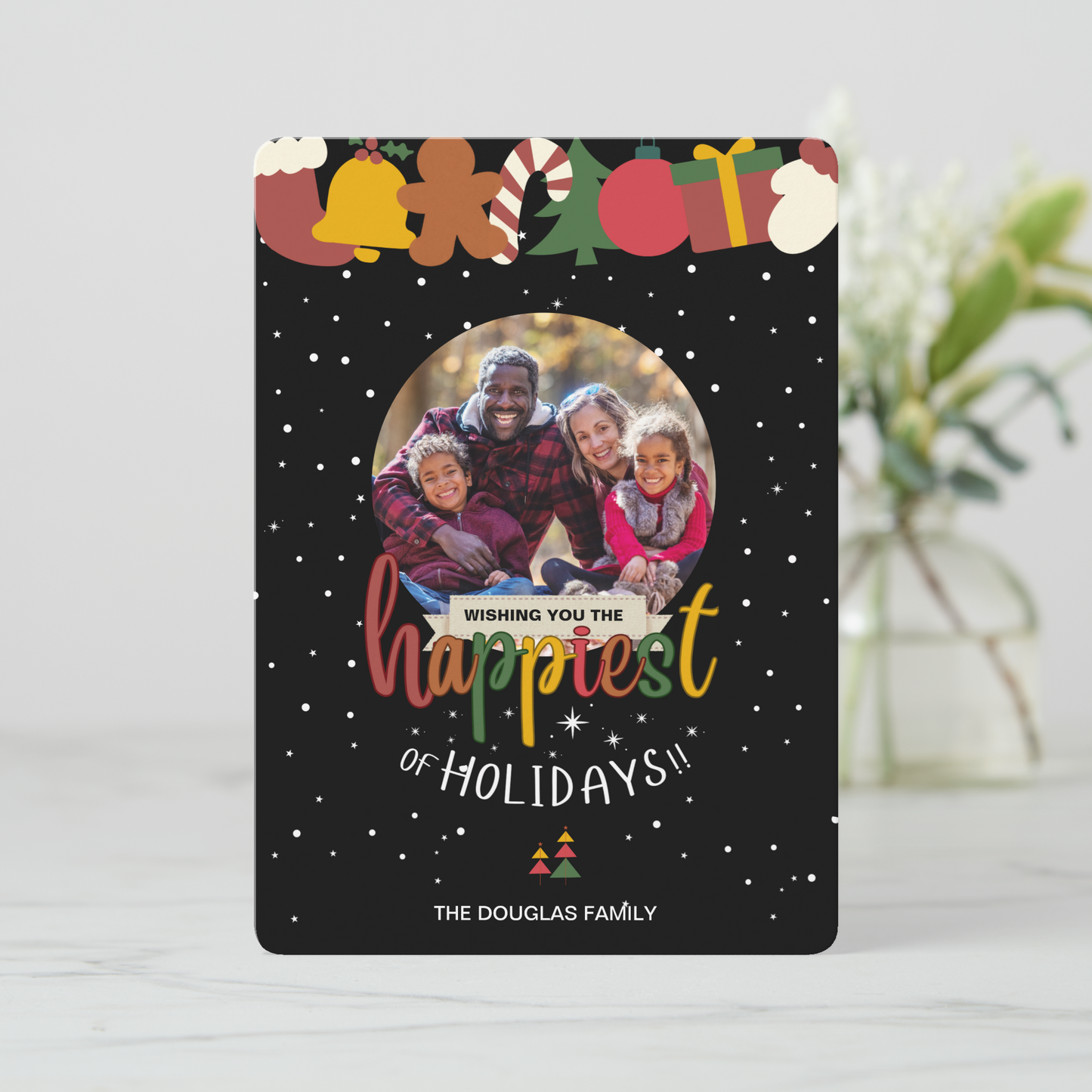 Happiest of Holidays Christmas Photo Card