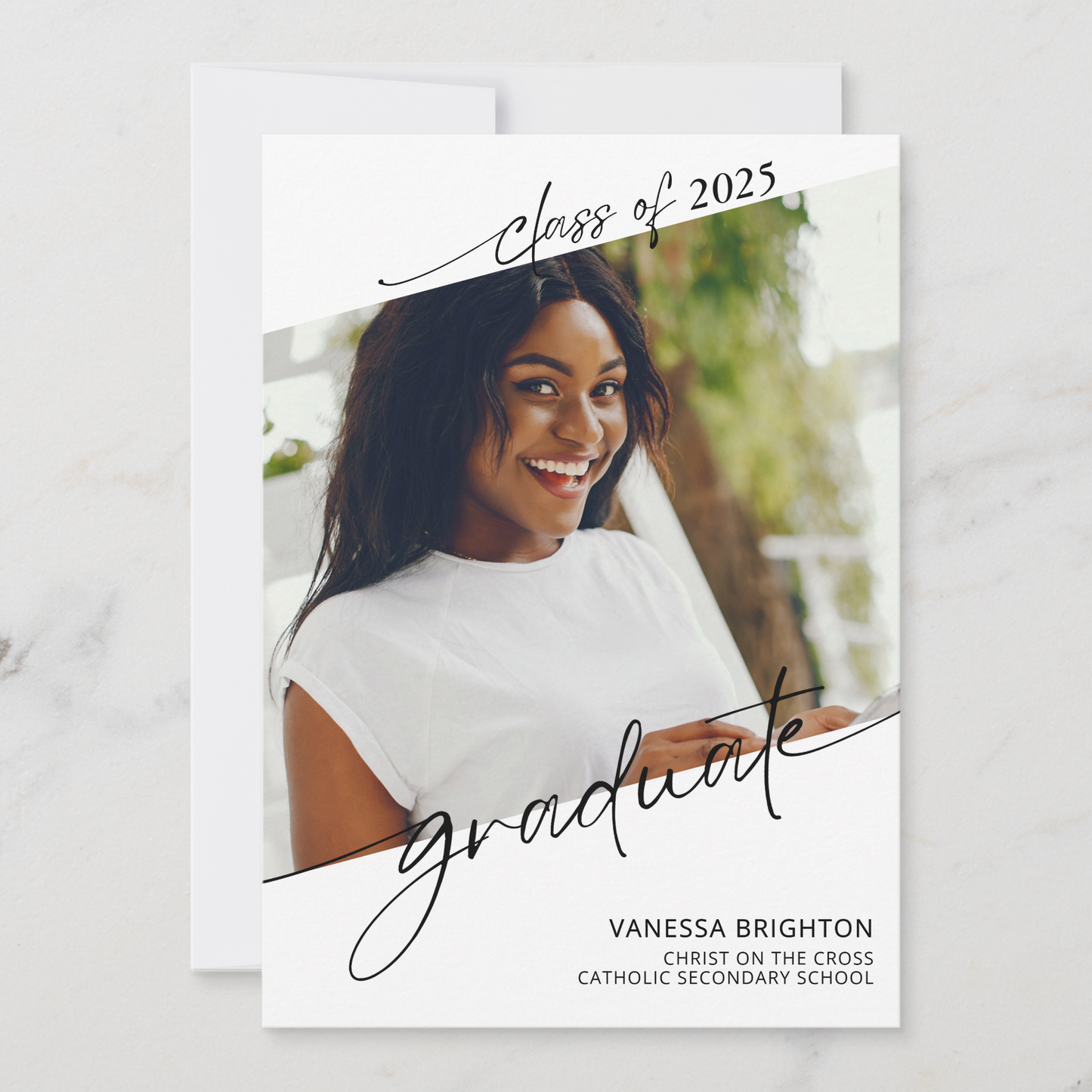 Minimalist Graduation Photo Party Invitation