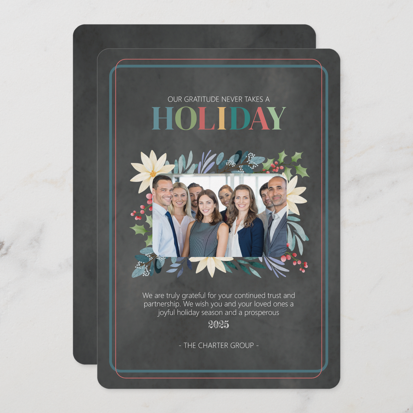 Photo Business Holiday Card