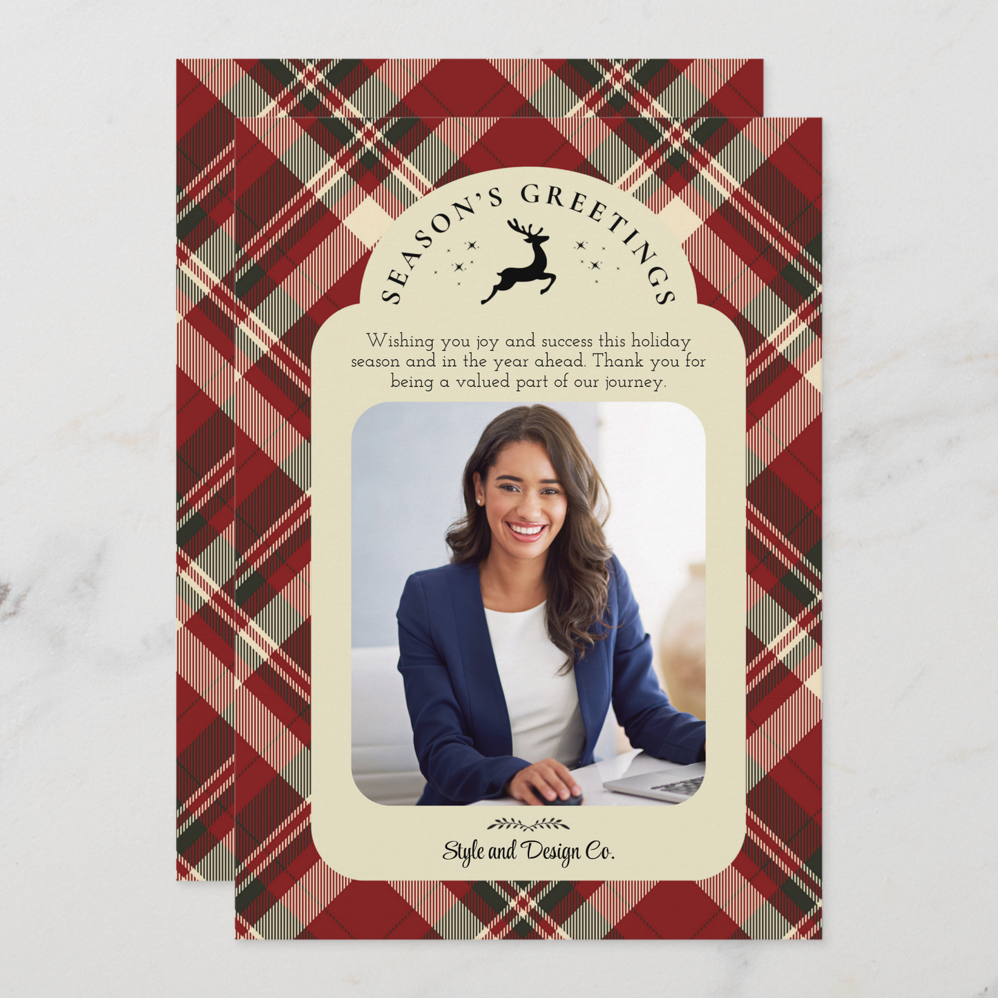 Seasons Greetings Business Holiday Card