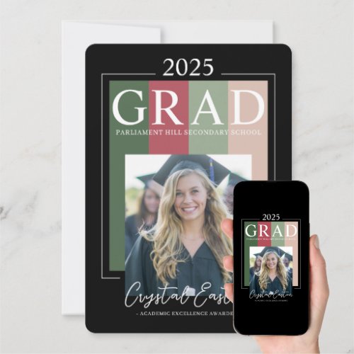 Contemporary Multicoloured Grad Party Invitation