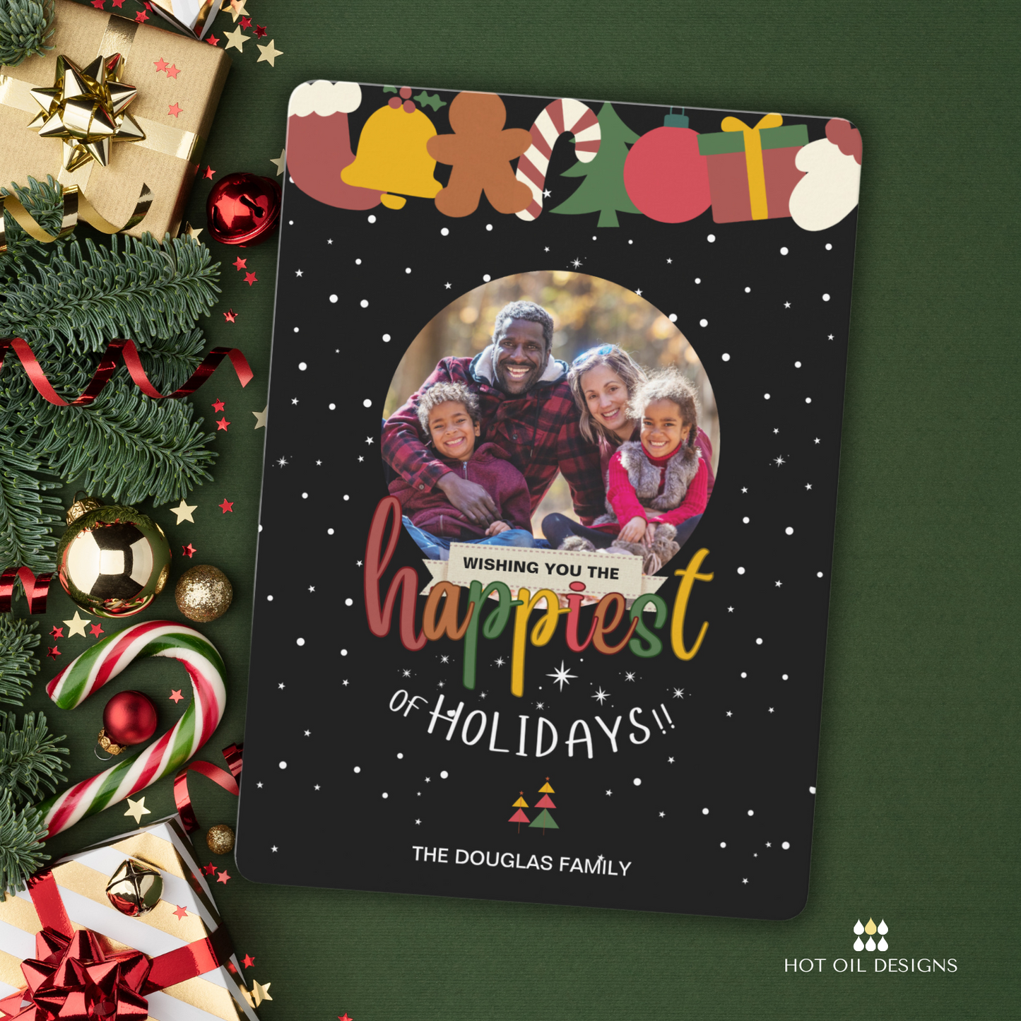 Happiest of Holidays Christmas Photo Card