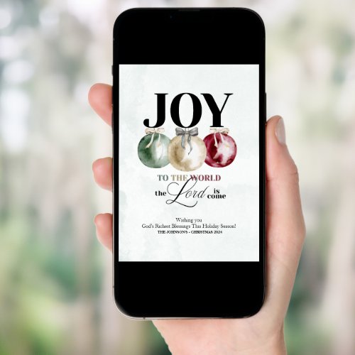 Joy To The World Holiday Card