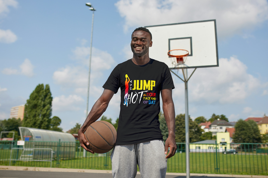 It's A Jump Shot In Your Face Kind Of Day Unisex Jersey Short Sleeve Tee