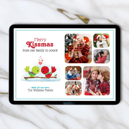 Merry Kissmas Holiday Photo Card