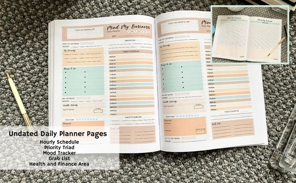 Mind My Business Pastel Women's Daily Planner