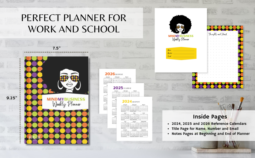 Mind My Business Black Girl Inspired Weekly Planner