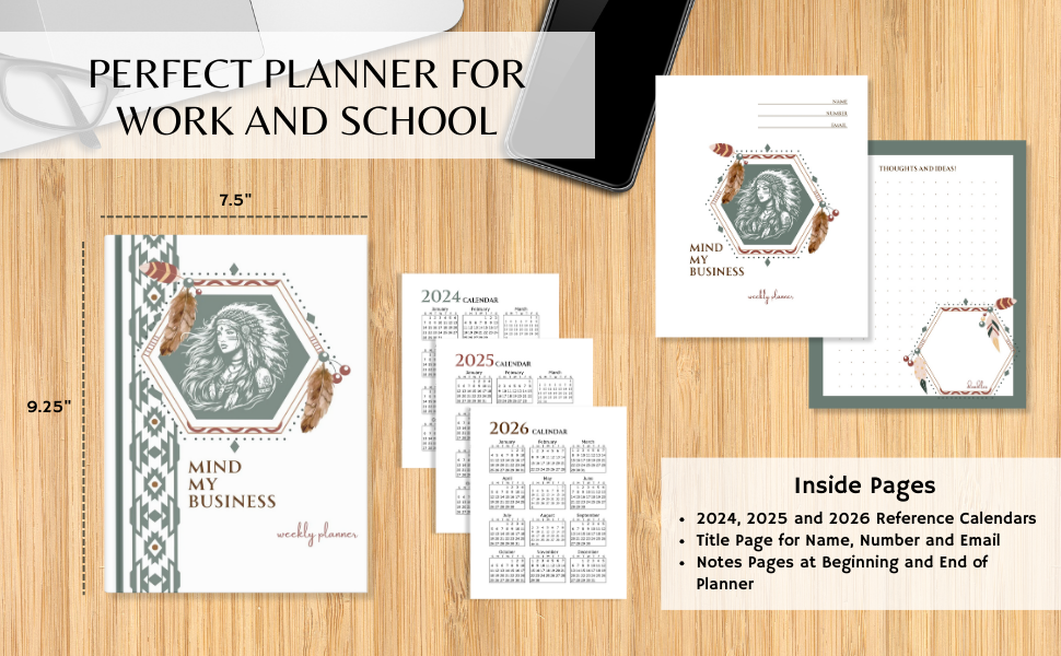 Mind My Business Native Indian Inspired Weekly Planner