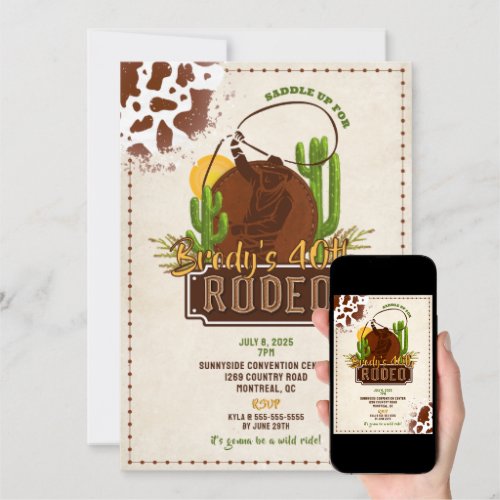 Saddle Up for a Rodeo – Western Party Invitation