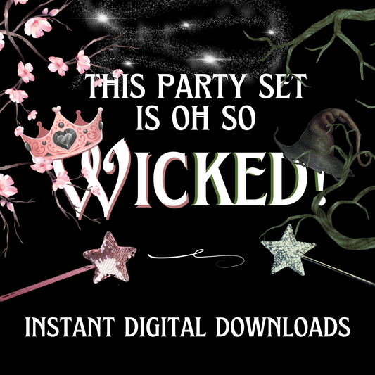 Wicked Birthday Party Printable Bundle – Instant Download (No Customization)