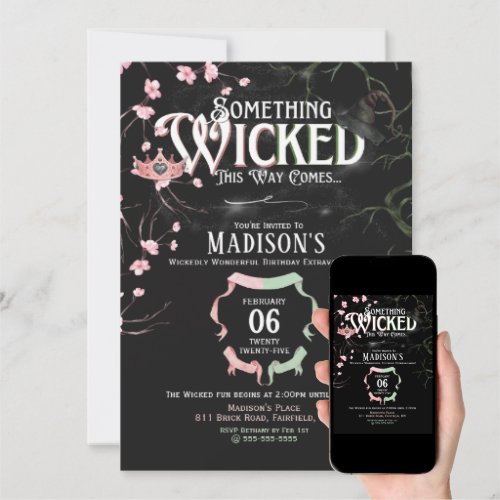 Wicked Theme Birthday Invitation